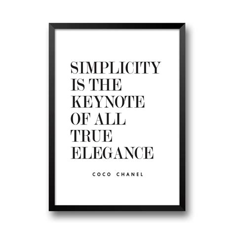 coco chanel simplicity is elegance